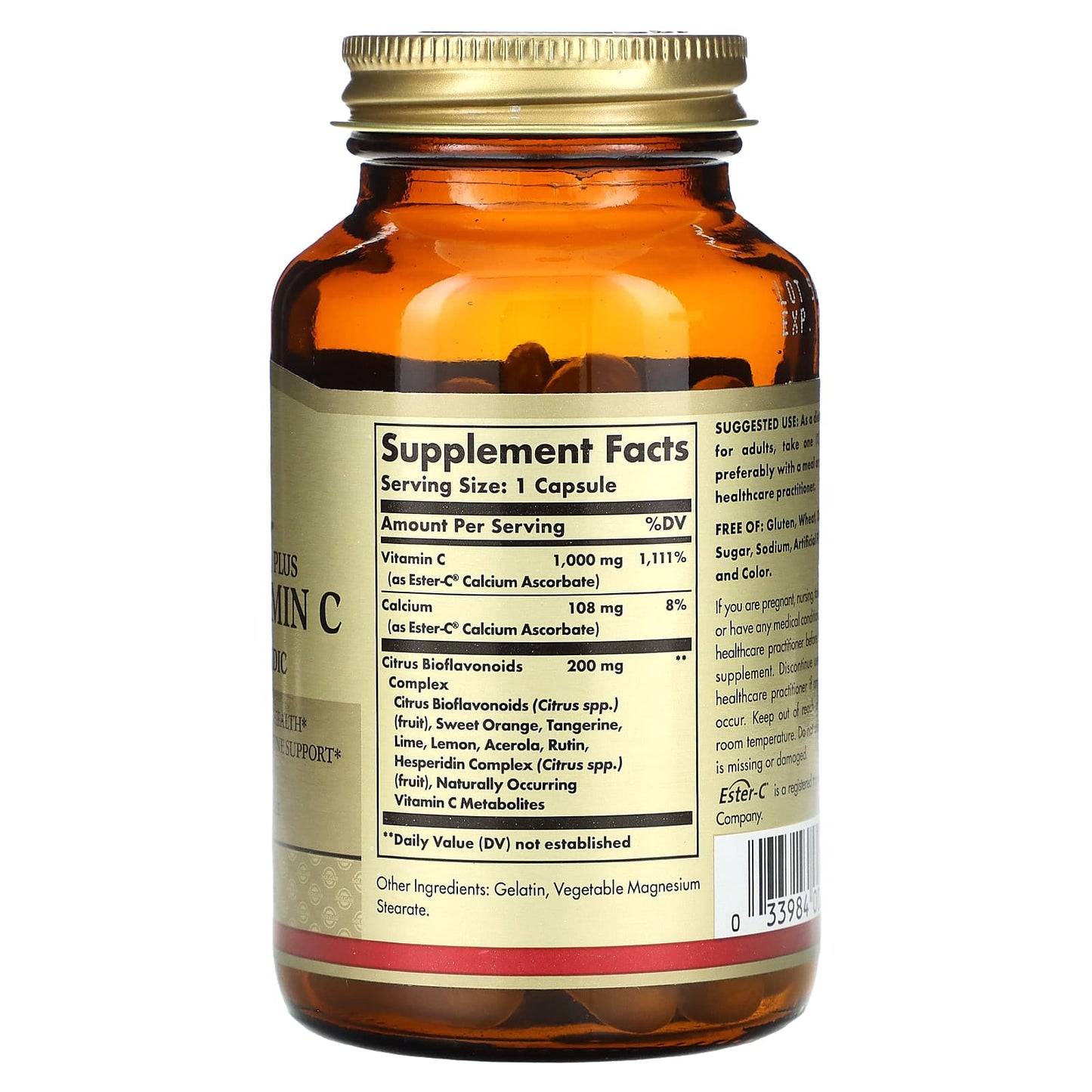 Solgar, Ester-C Plus, Vitamin C, 1,000 mg, 50 Capsules - Image 2