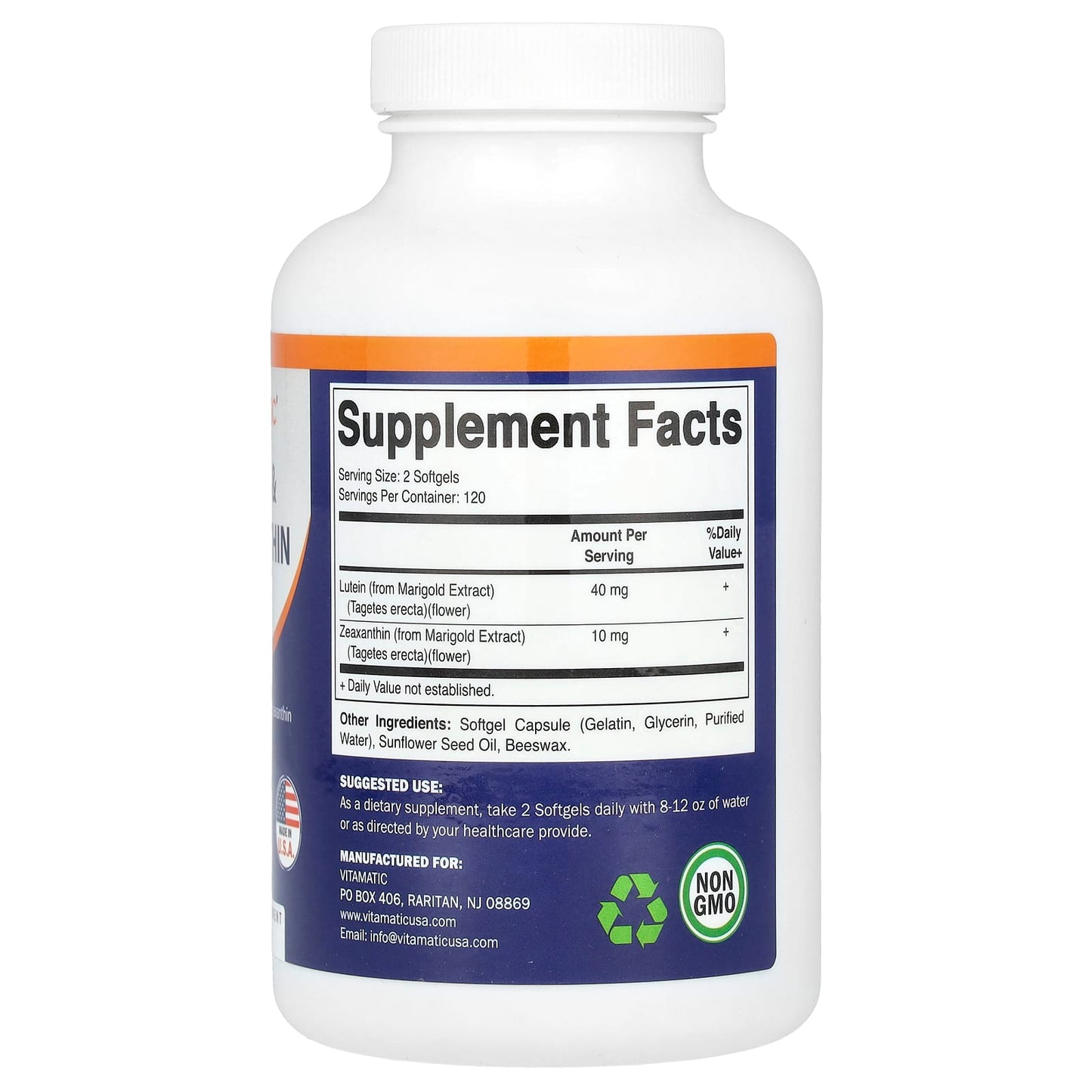 Vitamatic, Lutein & Zeaxanthin, 240 Softgels - Image 2