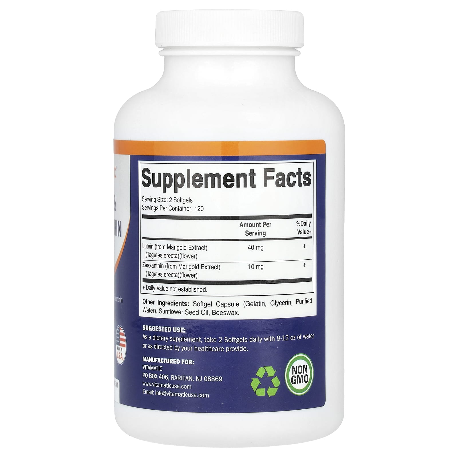 Vitamatic, Lutein & Zeaxanthin, 240 Softgels - Image 2