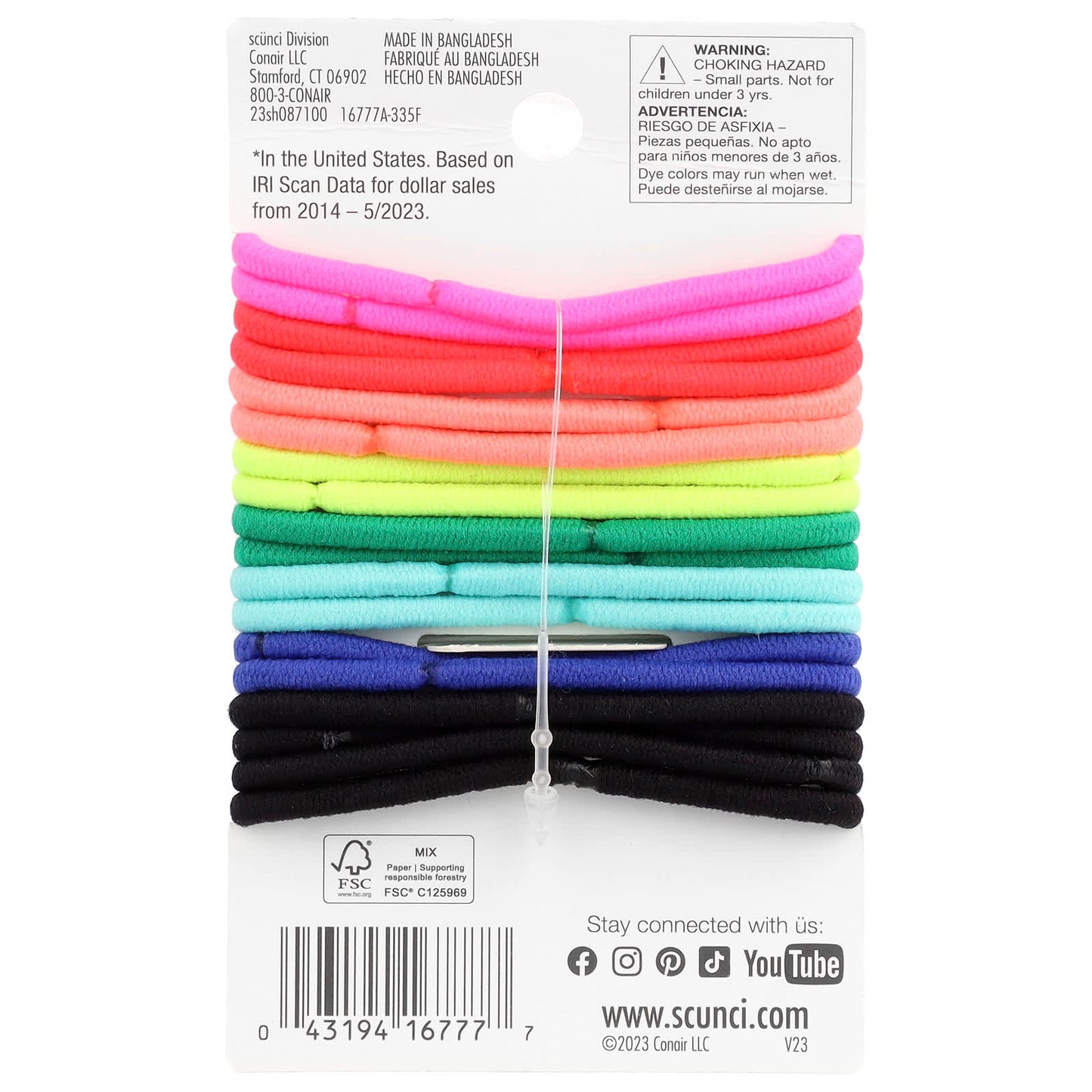 Scunci, No Damage® Elastics, All Hair, Medium Hold, Assorted Colors, 18 Pieces - Image 2