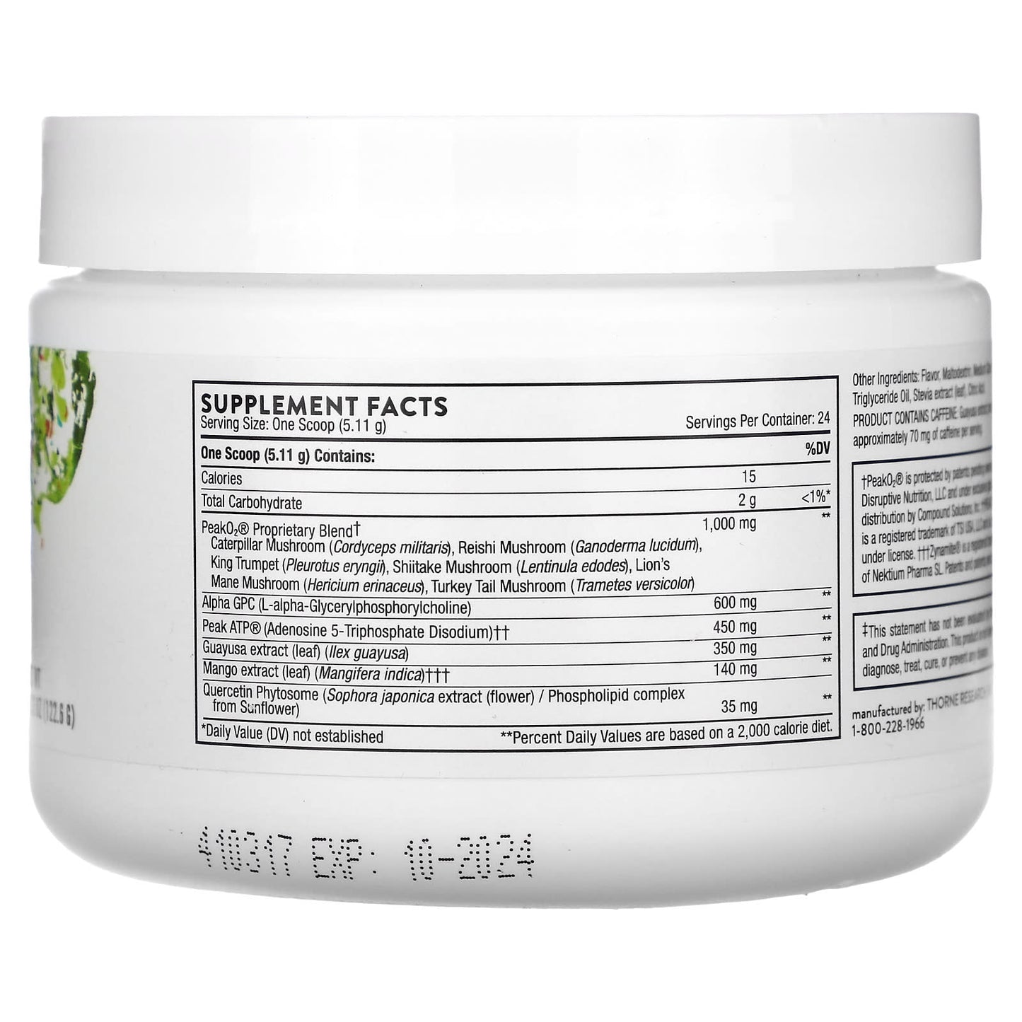 Thorne, Pre-Workout Elite, Citrus Berry, 4.32 oz (122.6 g) - Image 2