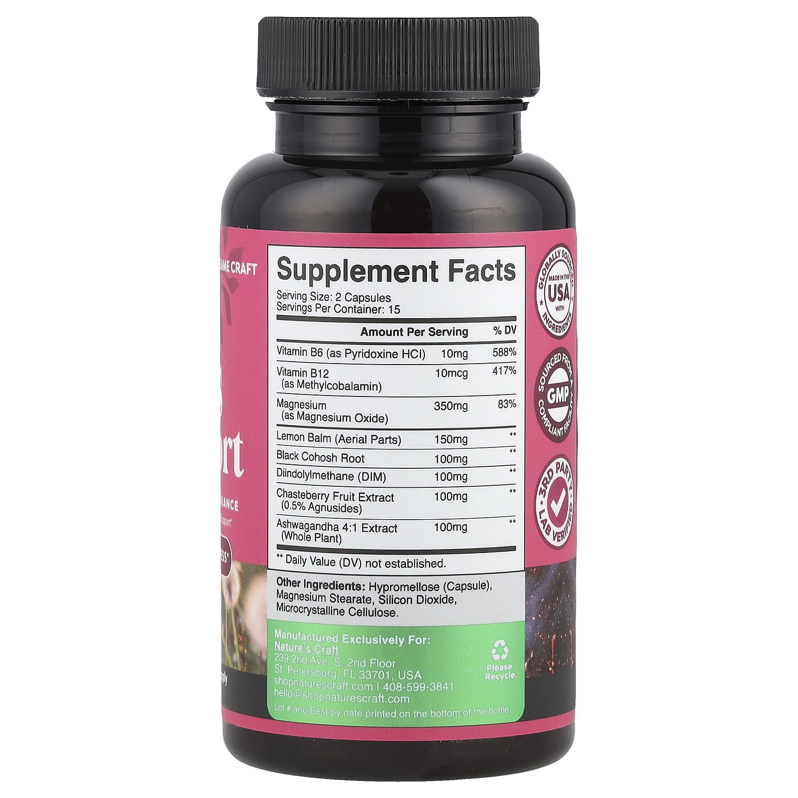Nature's Craft, Women's Wellness, PMS Support, 30 Capsules - Image 2