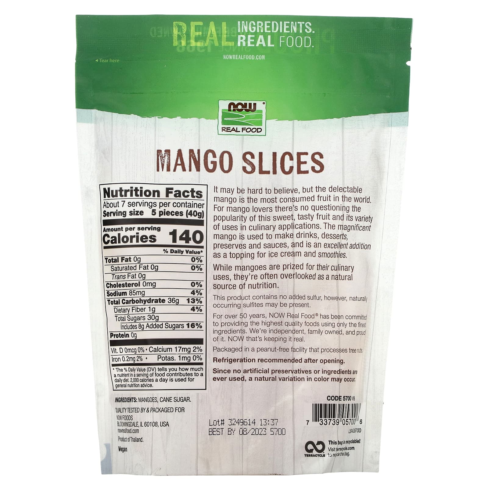 NOW Foods, Real Food, Mango Slices, 10 oz (284 g) - Image 2
