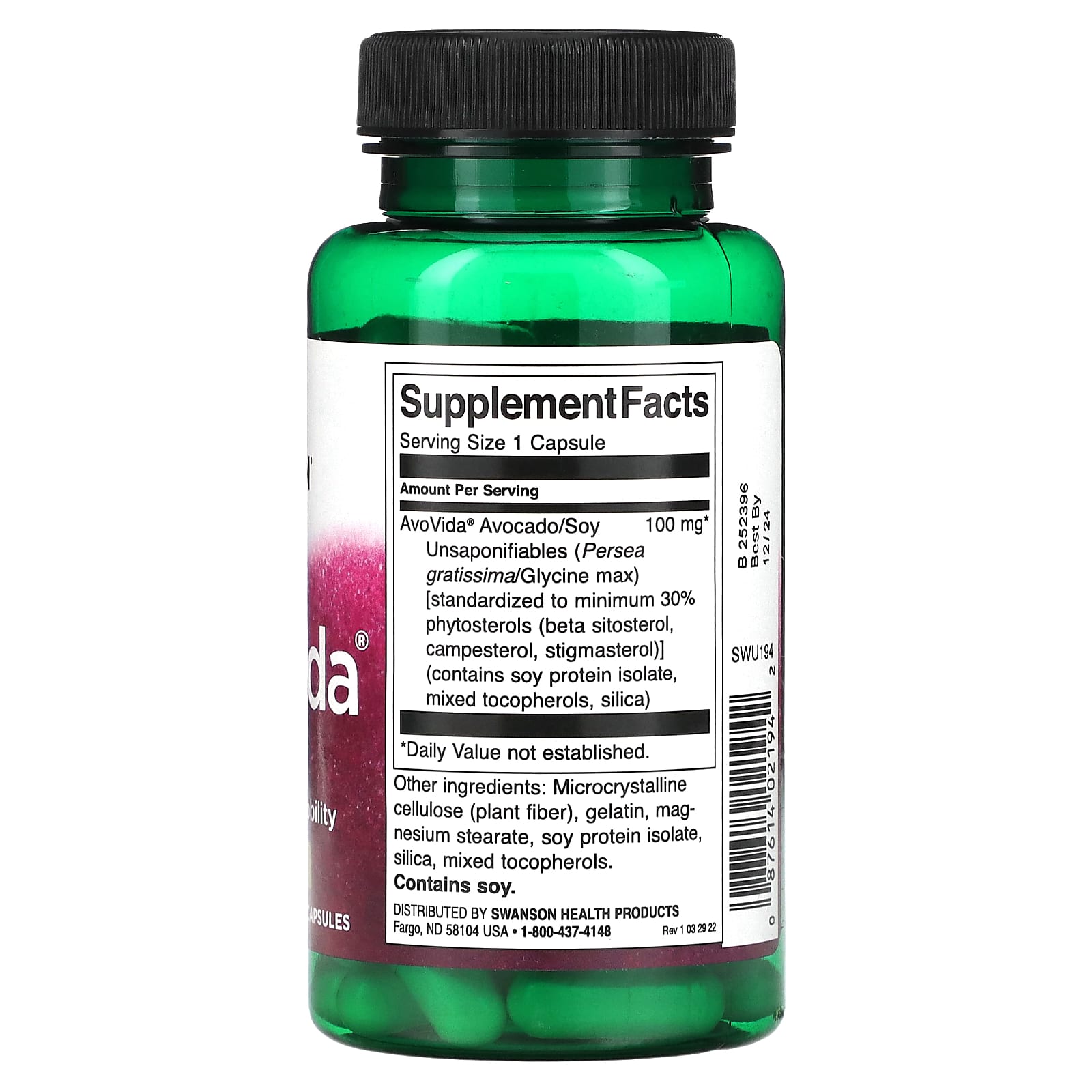 Swanson, AvoVida, 100 mg, 60 Capsules - Image 2