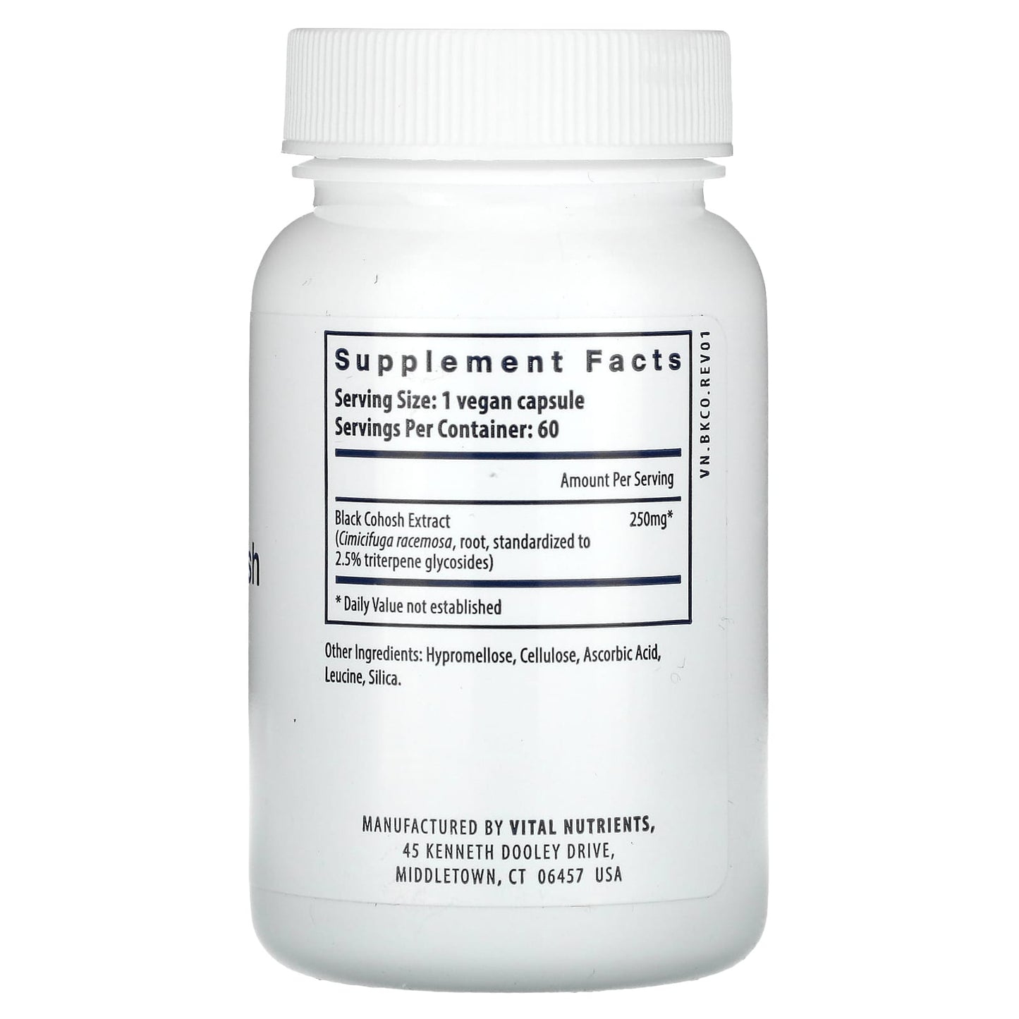 Vital Nutrients, Black Cohosh Extract, 250 mg, 60 Vegan Capsules - Image 2