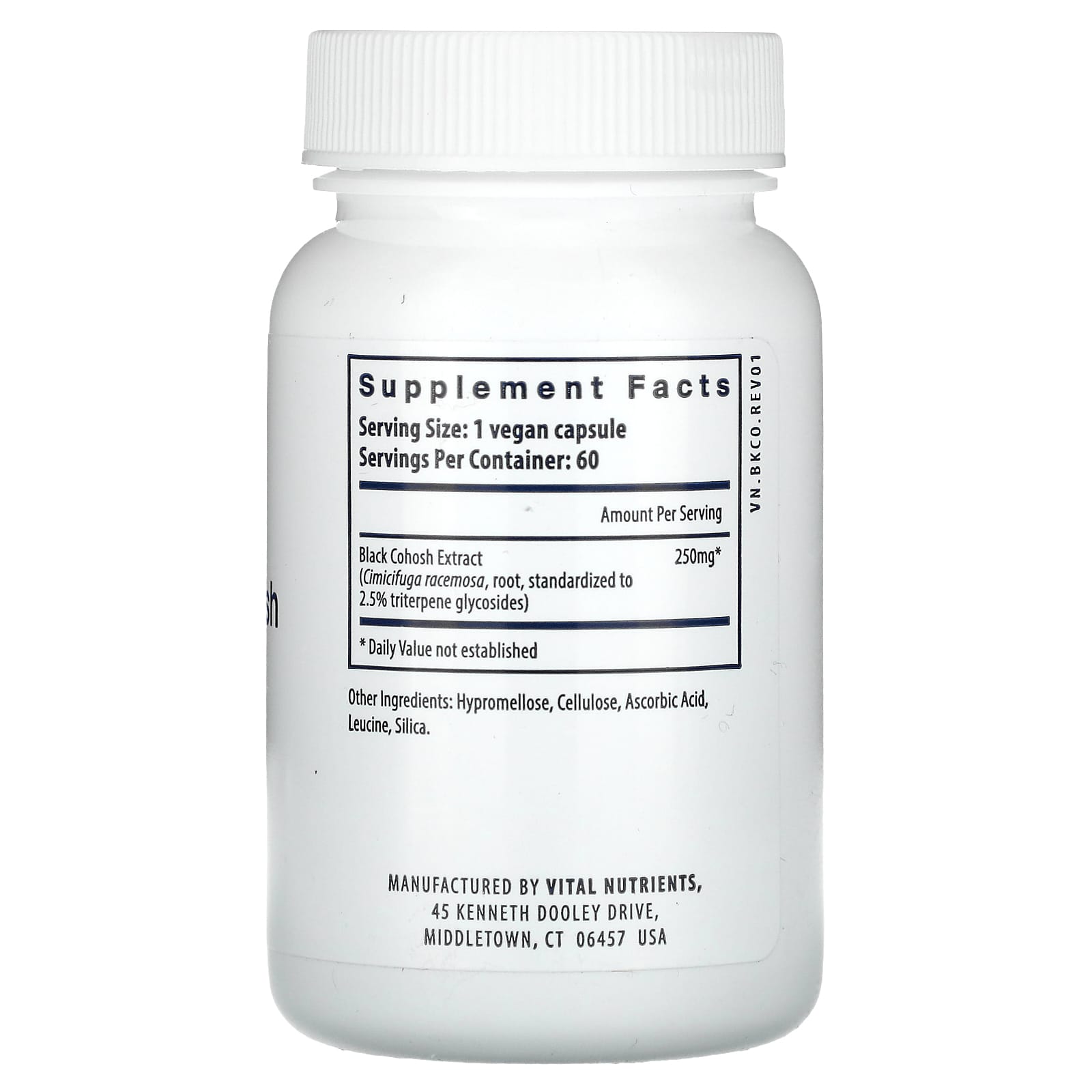 Vital Nutrients, Black Cohosh Extract, 250 mg, 60 Vegan Capsules - Image 2
