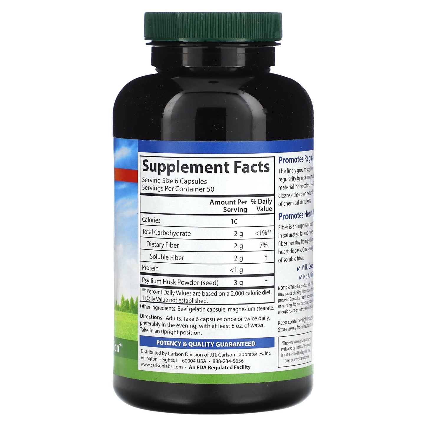 Boost Digestive Health with Carlson Hi-Fiber Capsules 300 - Image 2