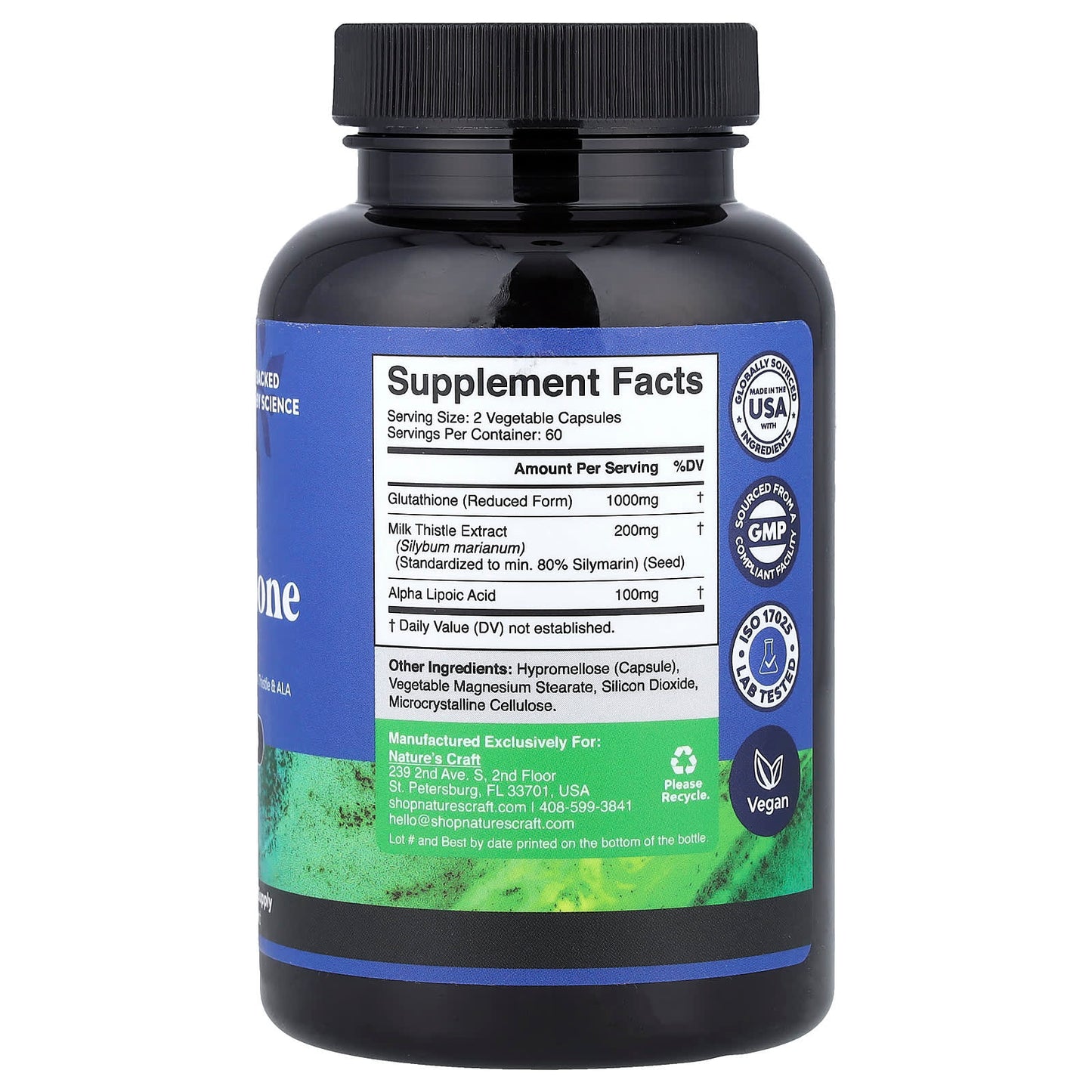 Nature's Craft, Glutathione, 120 Capsules - Image 2