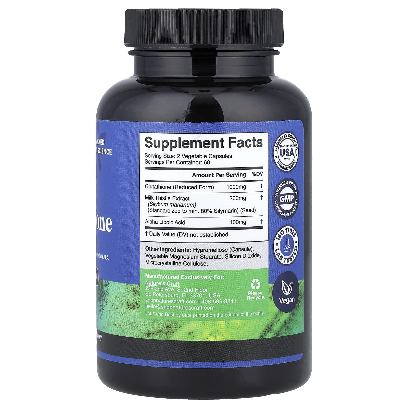 Nature's Craft, Glutathione, 120 Capsules - Image 2