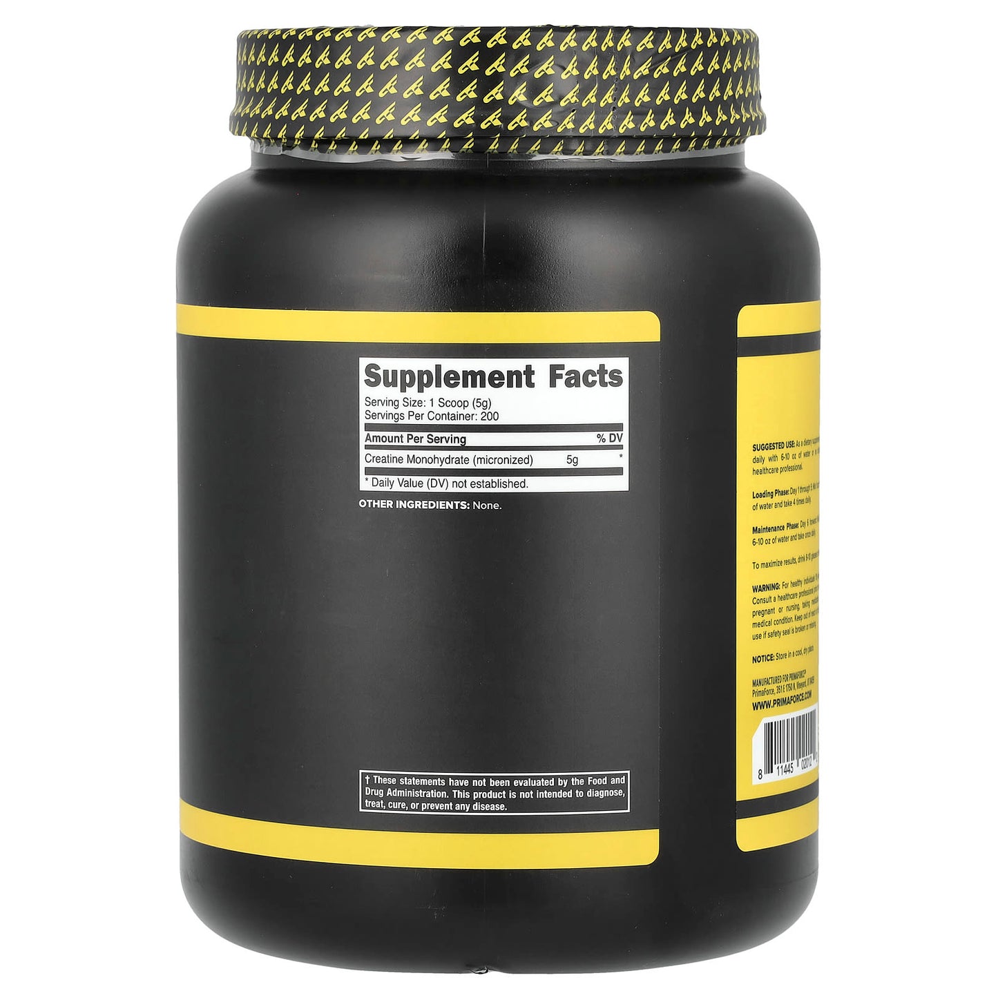 Primaforce, Creatine Monohydrate, Unflavored, 2.2 lbs (1,000 g) - Image 2