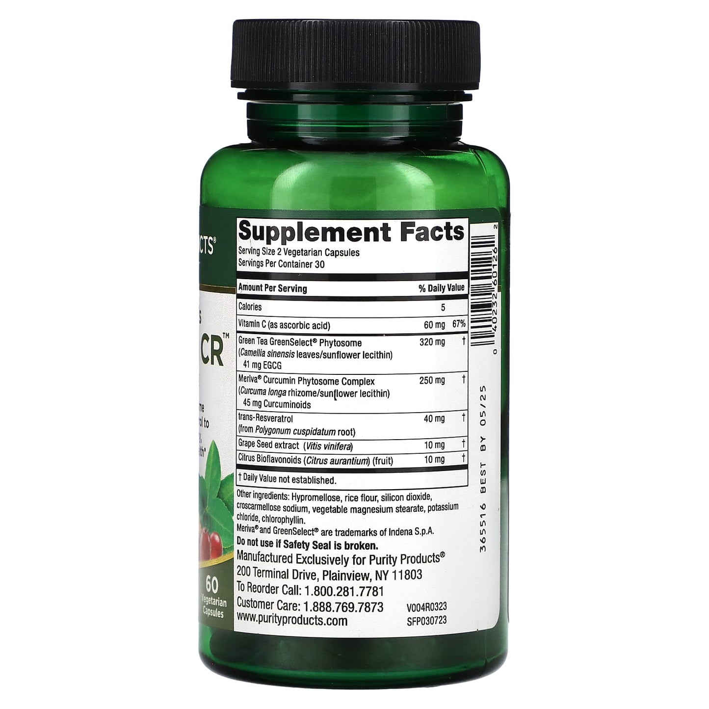 Purity Products, Chris Kilham's Green Tea CR, Phytosome, 60 Vegetarian Capsules - Image 2