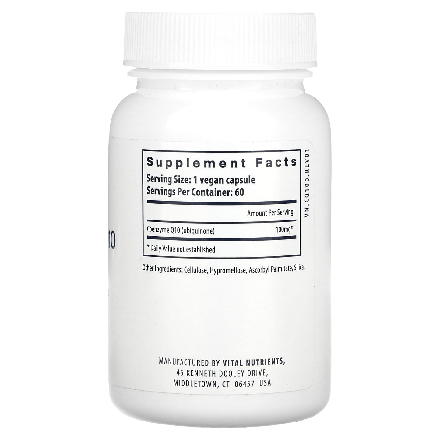 Vital Nutrients, Coenzyme Q10, 100 mg, 60 Vegan Capsules - Image 2