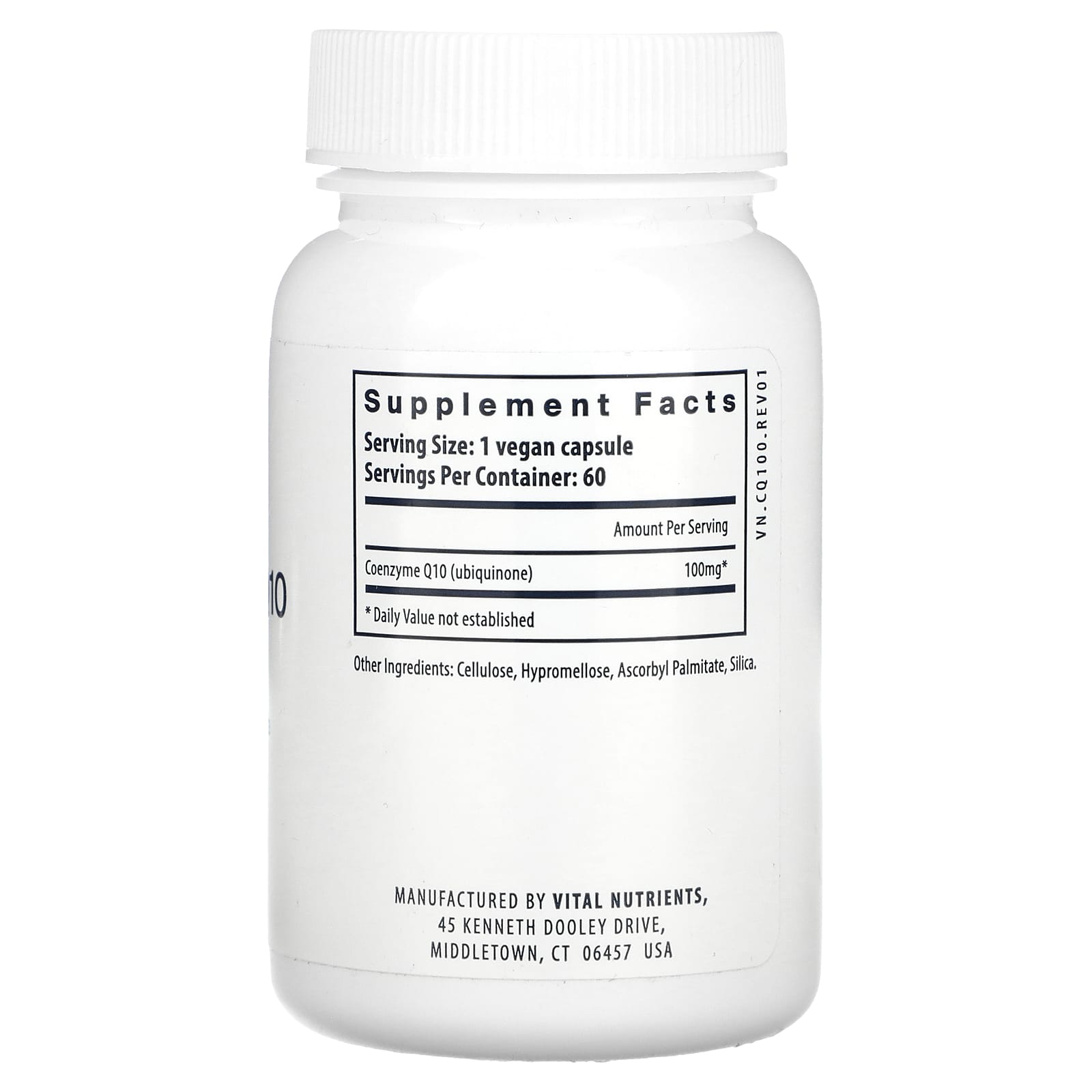 Vital Nutrients, Coenzyme Q10, 100 mg, 60 Vegan Capsules - Image 2