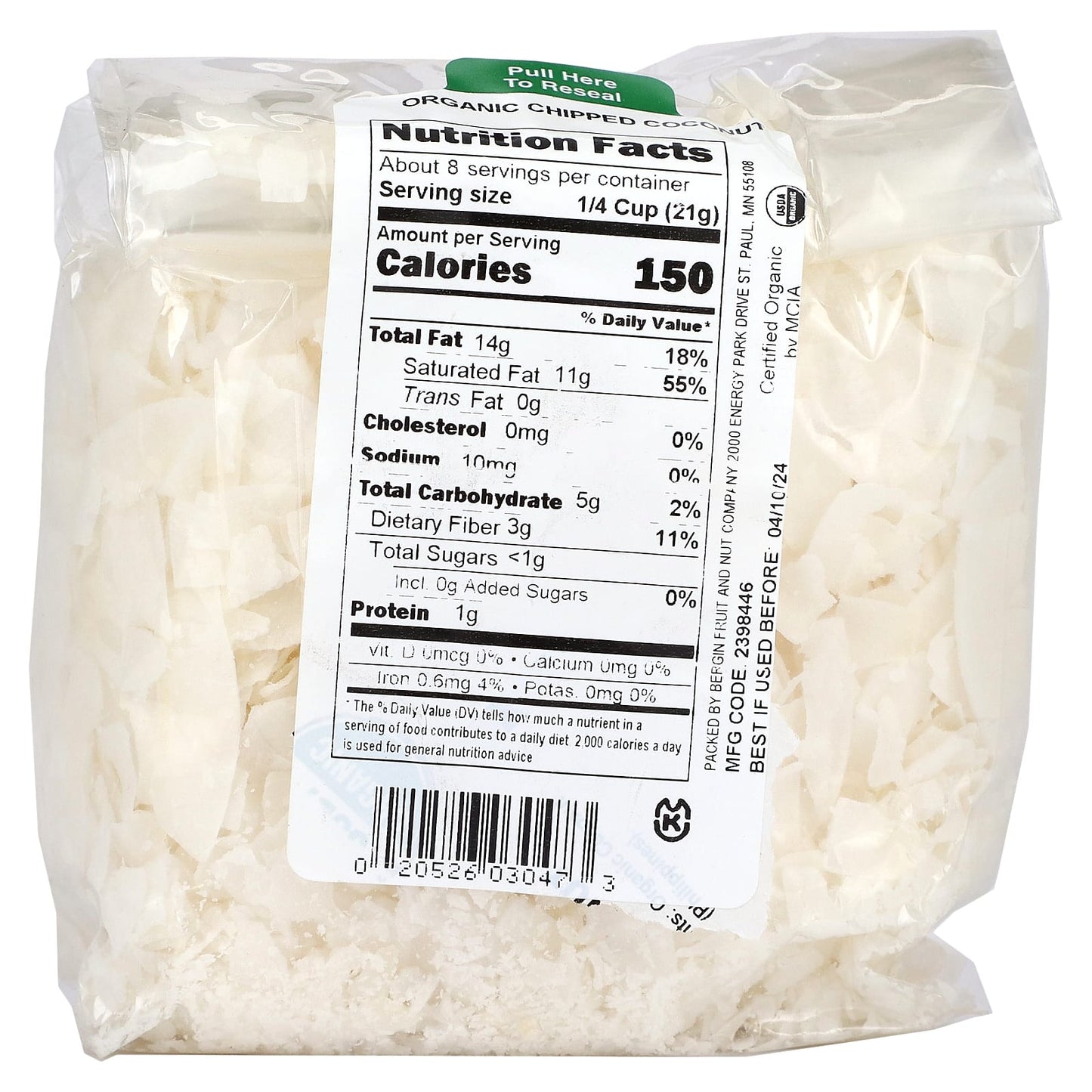 Organic Chipped Coconut by Bergin Fruit and Nut Company, 6 oz - Image 2