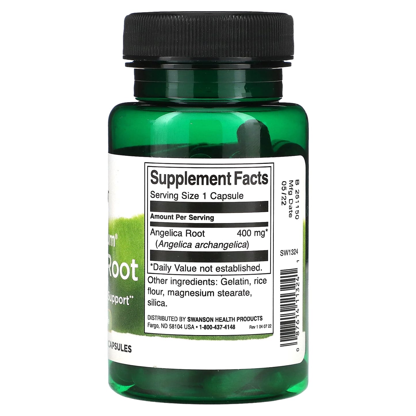 Swanson, Full Spectrum Angelica Root, 400 mg, 60 Capsules - Image 2