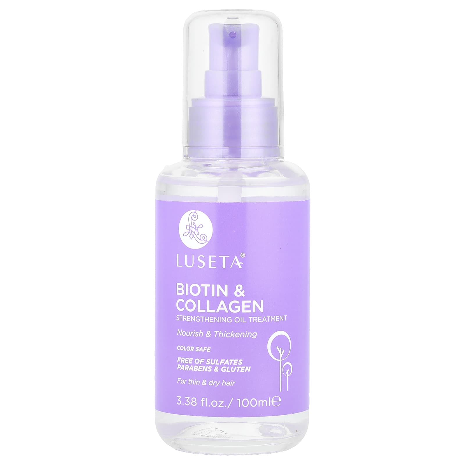 Luseta Beauty, Biotin & Collagen, Strengthening Oil Treatment, For Thin & Dry Hair, 3.38 fl oz (100 ml) - Image 1