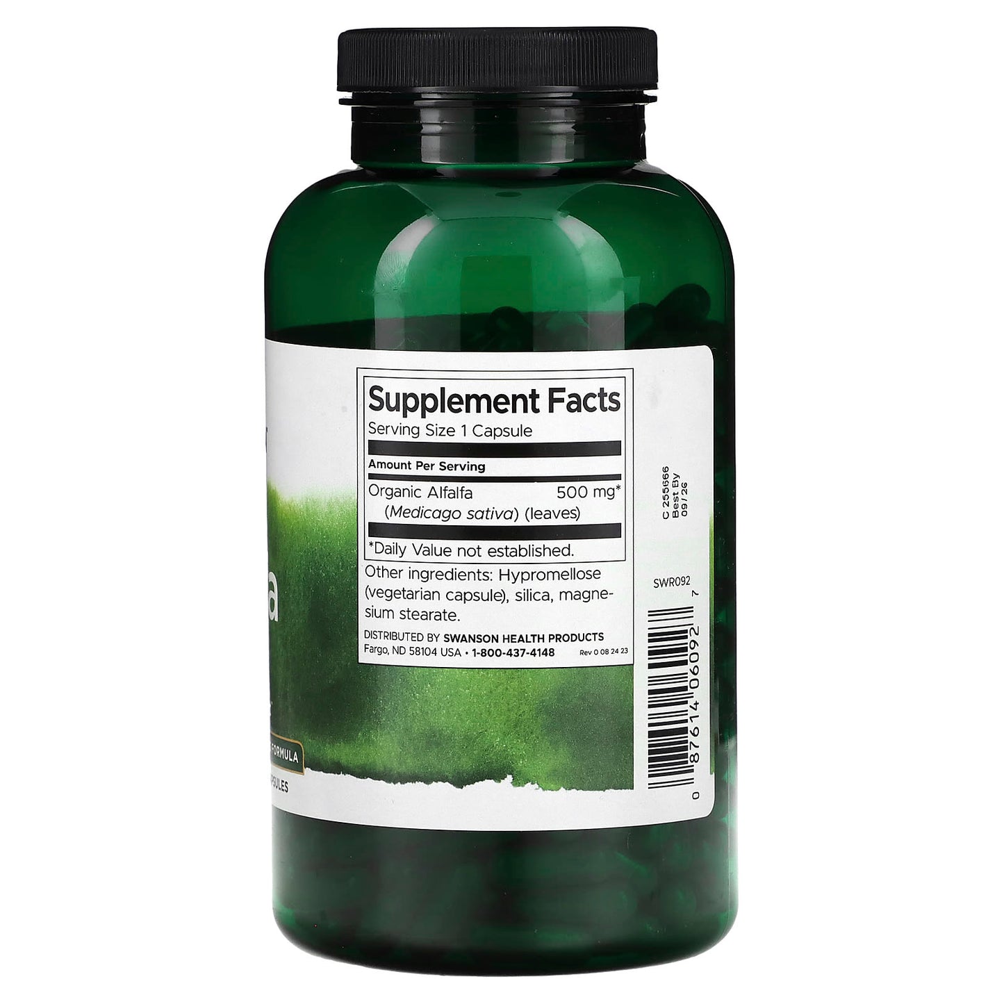 Swanson, Alfalfa, 500 mg, 360 Capsules - Image 2