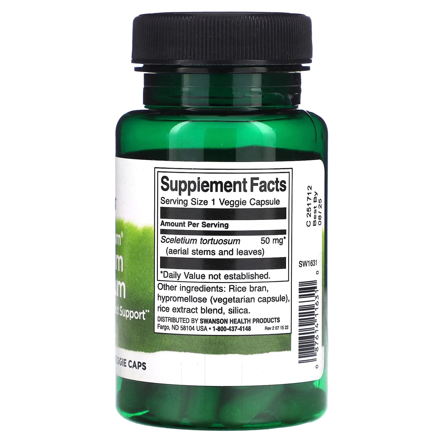 Swanson, Full Spectrum Sceletium Tortuosum, 50 mg, 60 Veggie Caps - Image 2