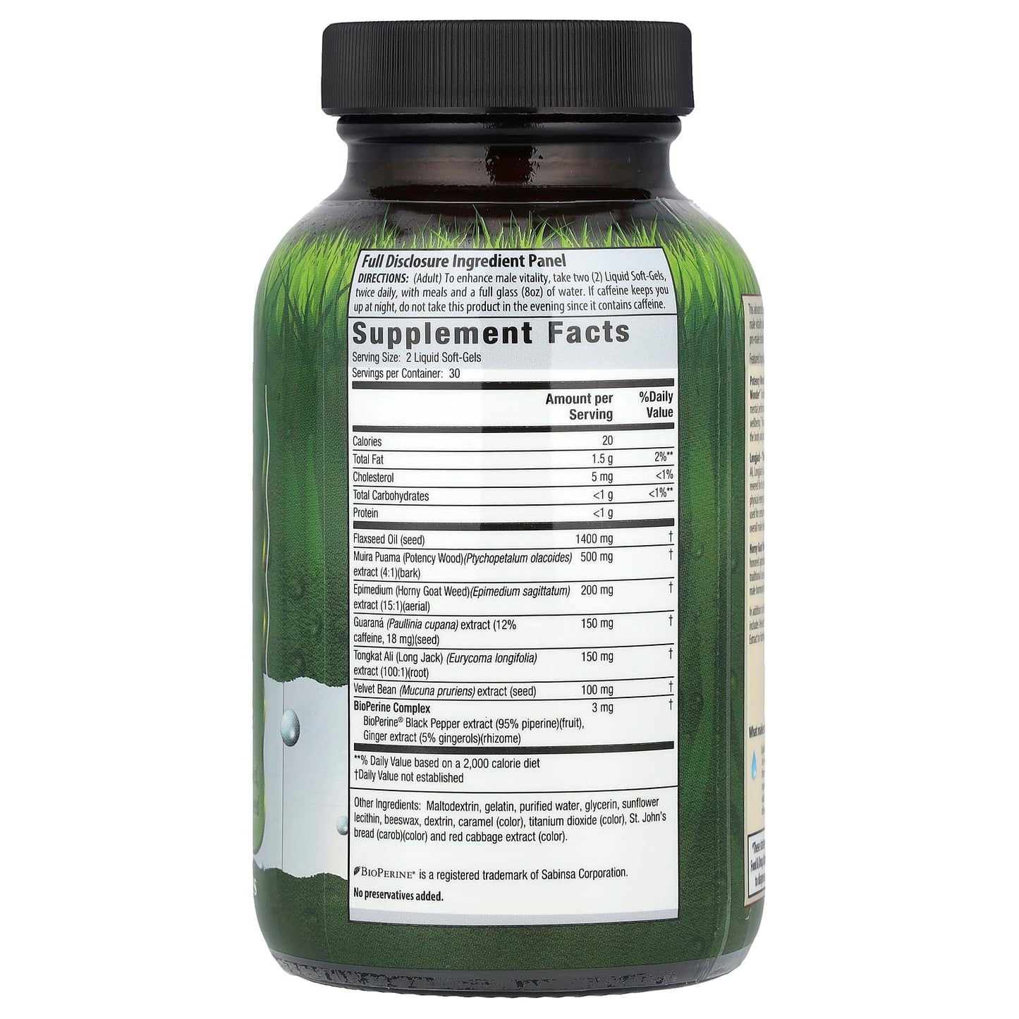 Irwin Naturals Potency Wood Primal-Male Liquid Soft-Gels for Male Vitality - Image 2
