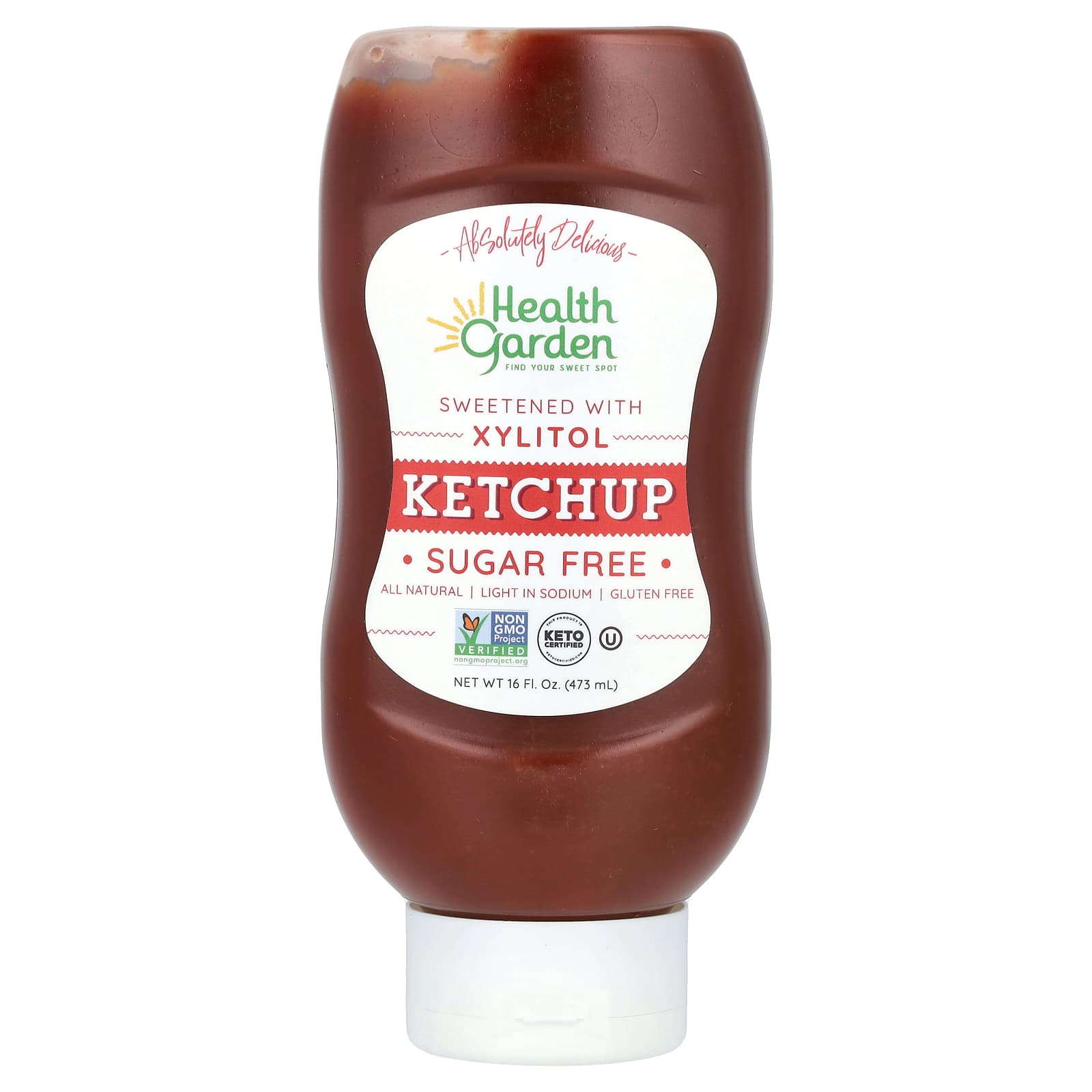 Health Garden Sugar Free Ketchup, 16 fl.oz, Keto Certified - Image 1
