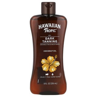Sun-Kissed Glow with Hawaiian Tropic Dark Tanning Coconut Oil, 8 fl oz