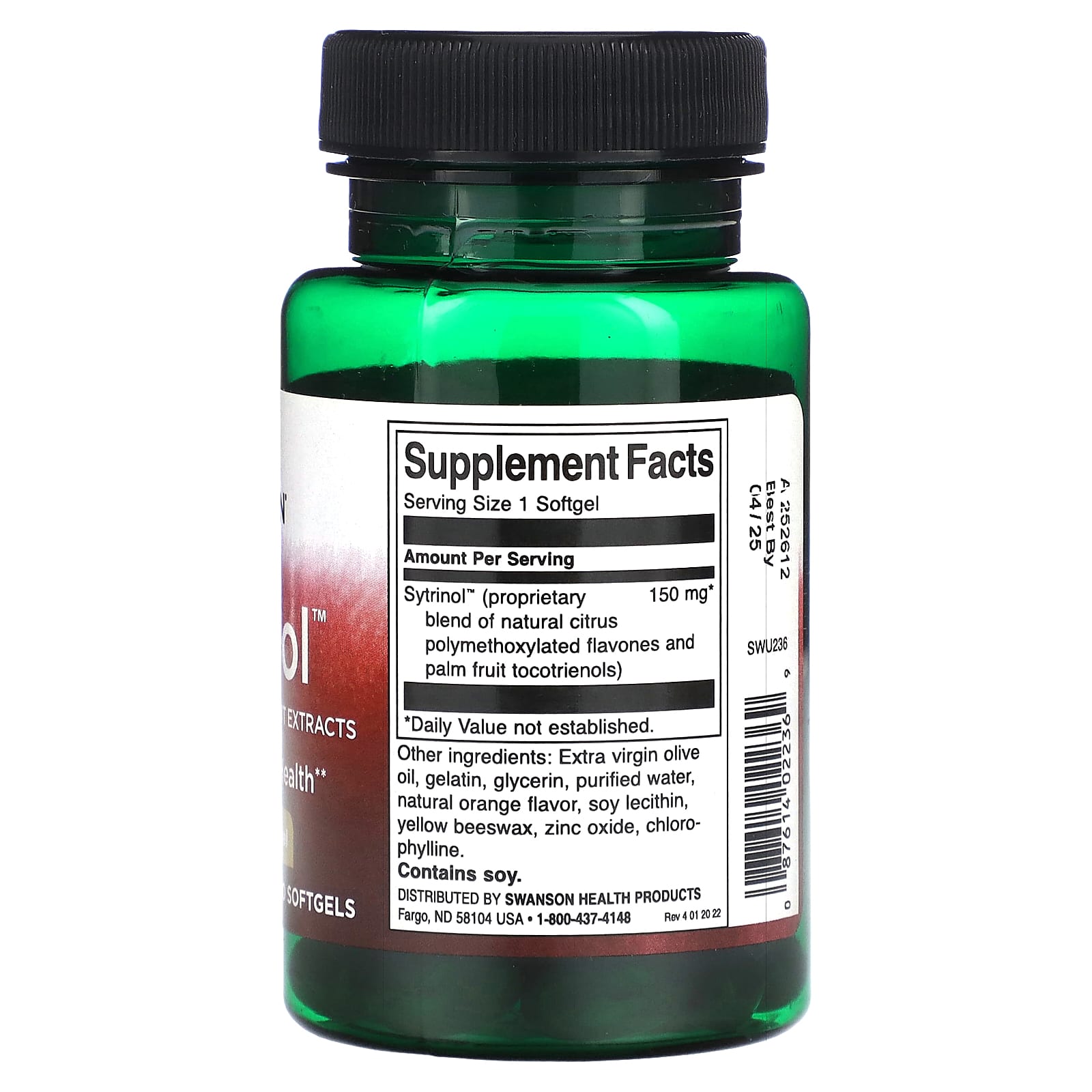 Swanson, Sytrinol, 150 mg, 60 Softgels - Image 2