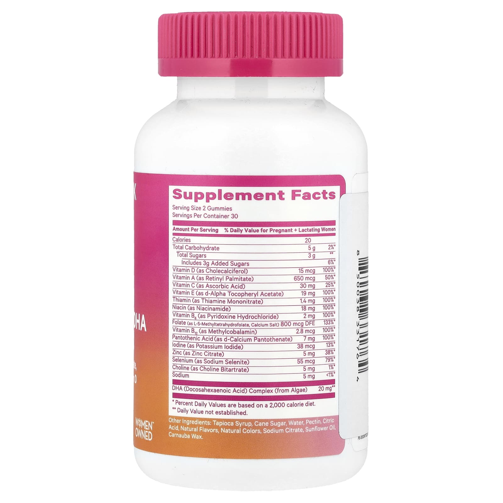 Pink Stork, Premium Prenatal + DHA Gummies, Assorted Fruit, 60 Gummies - Image 2
