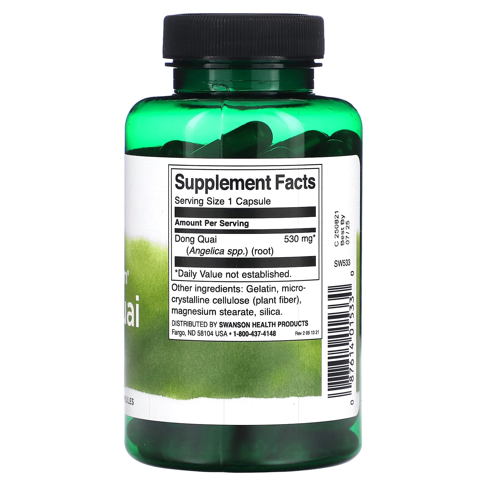 Swanson, Full Spectrum Dong Quai, 530 mg, 100 Capsules - Image 2