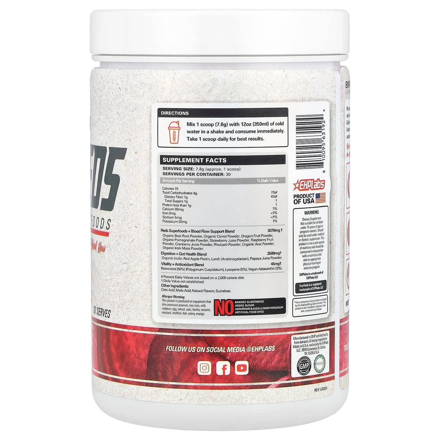 Boost Energy & Vitality with EHPlabs OxyReds Daily Red Superfoods - Image 2