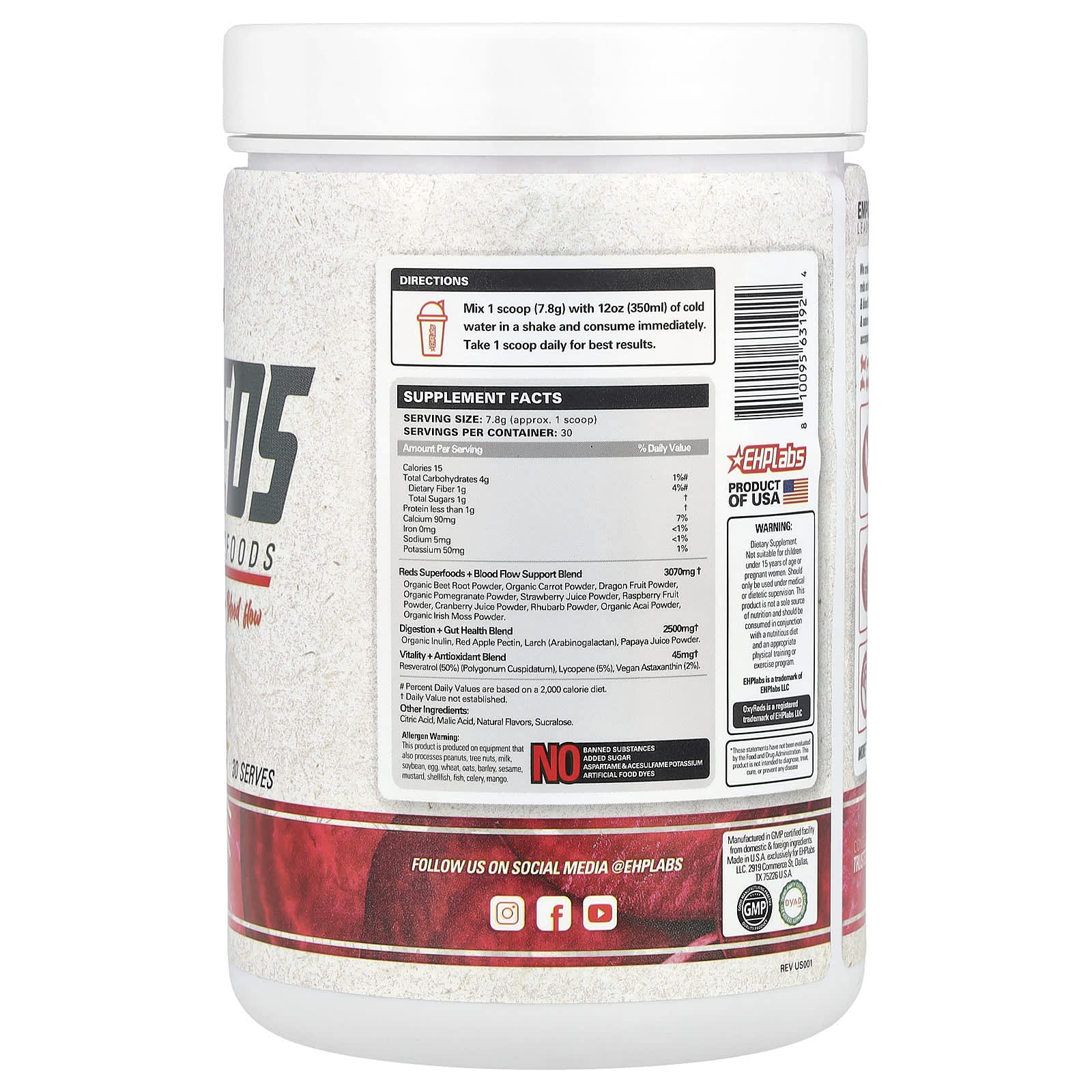 Boost Energy & Vitality with EHPlabs OxyReds Daily Red Superfoods - Image 2