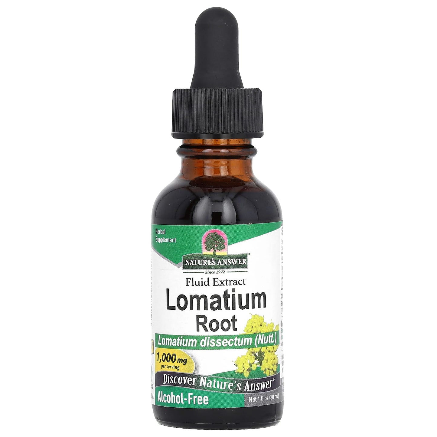Nature's Answer, Lomatium Root, Alcohol-Free, 1,000 mg , 1 fl oz (30 ml) - Image 1