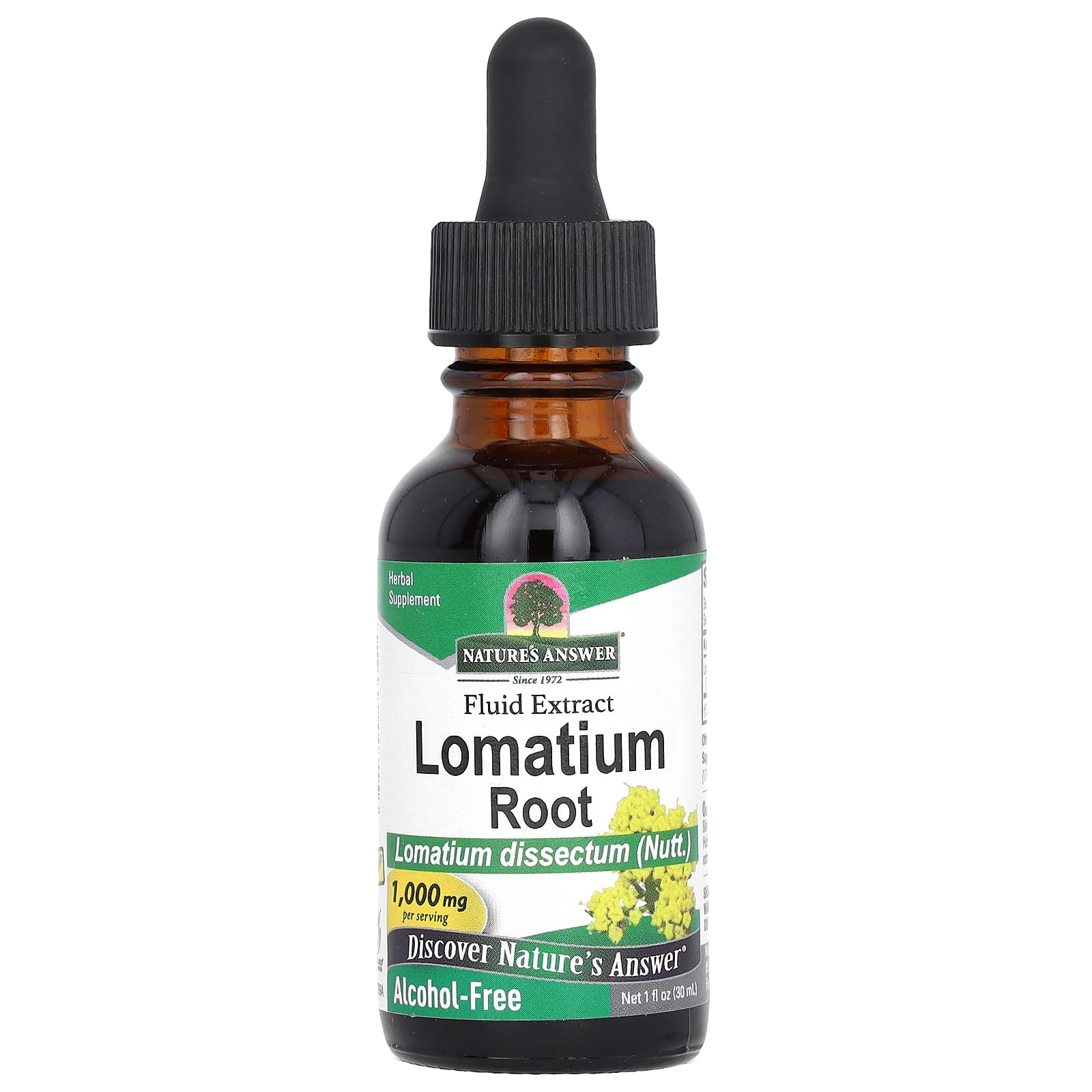 Nature's Answer, Lomatium Root, Alcohol-Free, 1,000 mg , 1 fl oz (30 ml) - Image 1