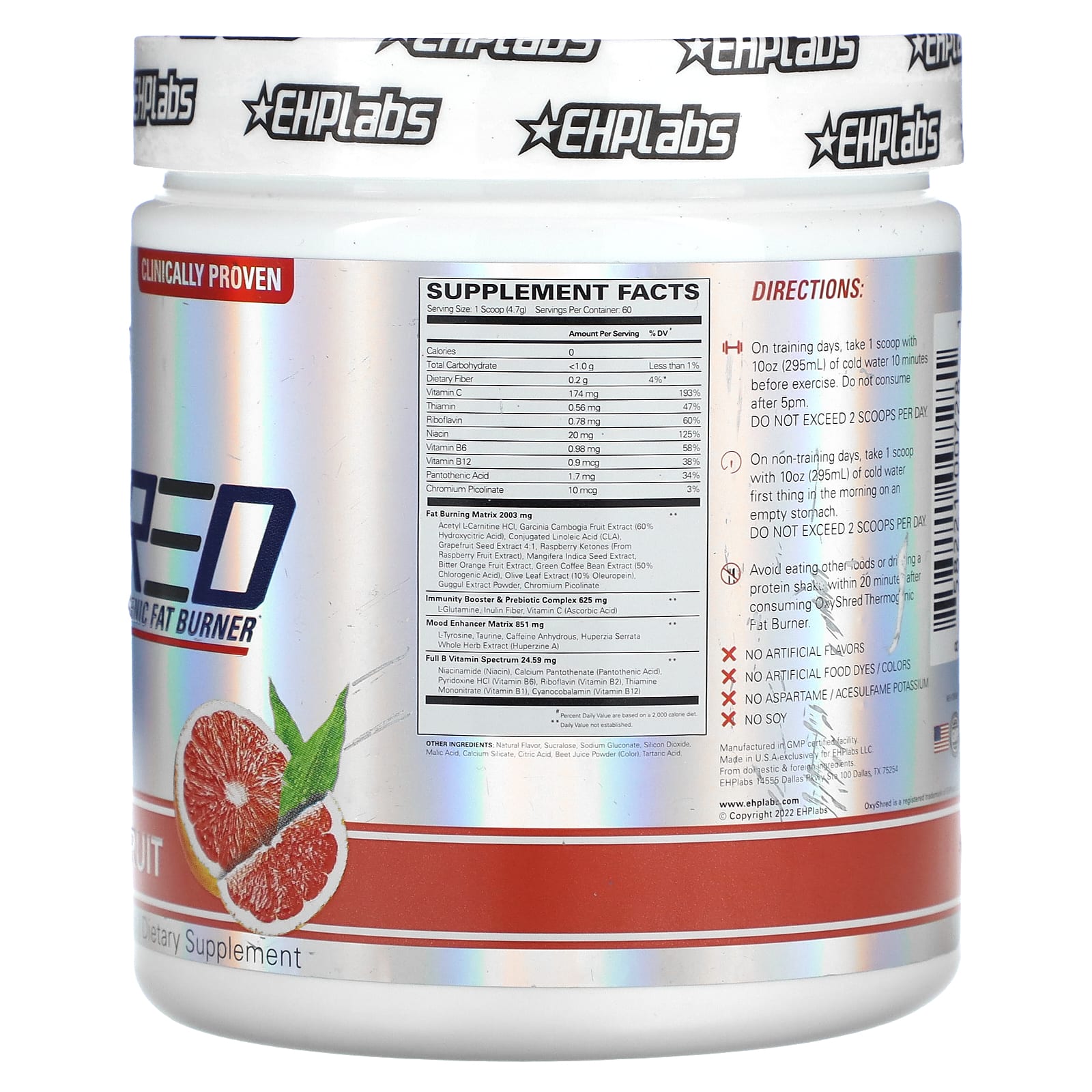 EHPlabs OxyShred Thermogenic Fat Burner - Boost Metabolism & Energy - Image 2