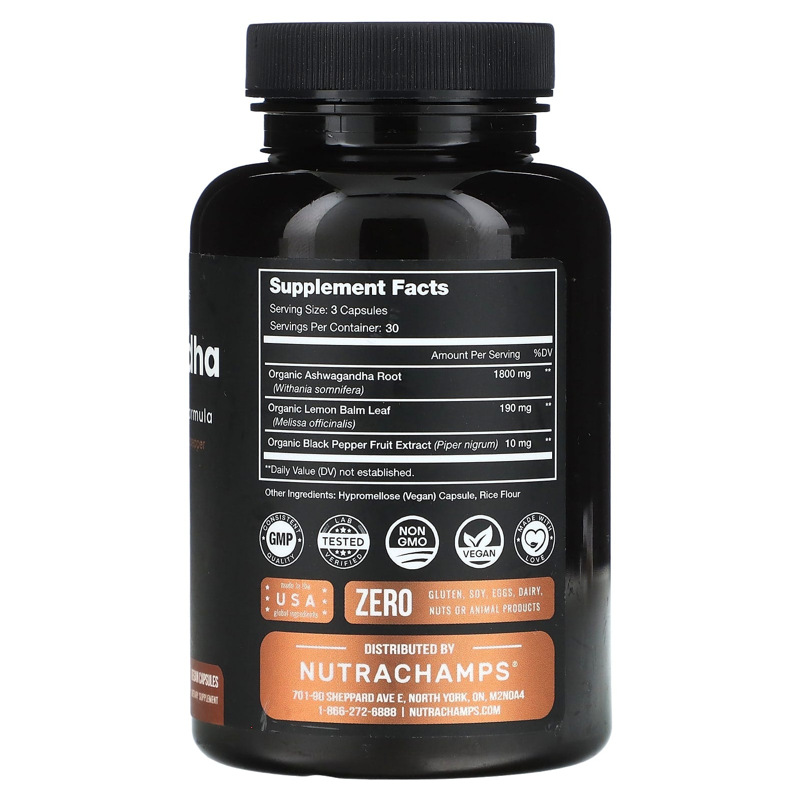 NutraChamps, Ashwagandha, Extra Strength, 90 Vegan Capsules - Image 2