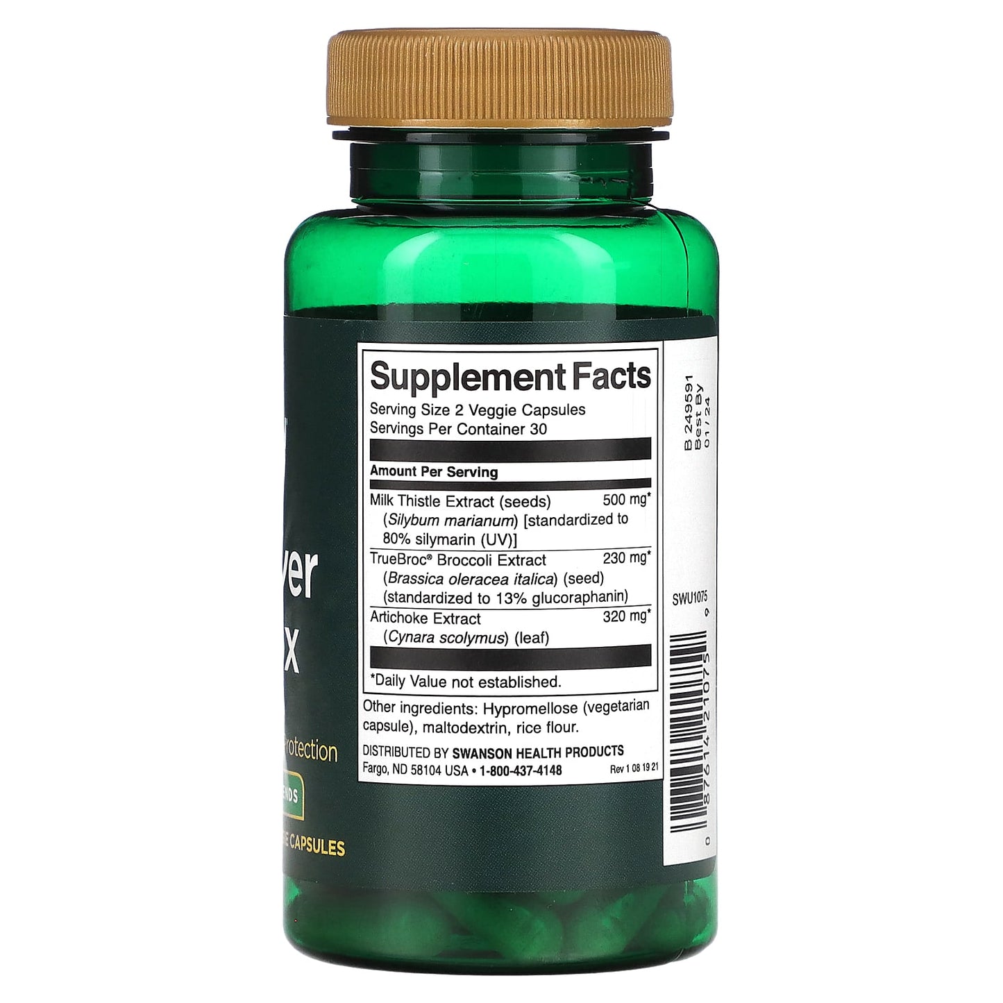 Swanson, Pure Liver & Detox , 60 Veggie Capsules - Image 2