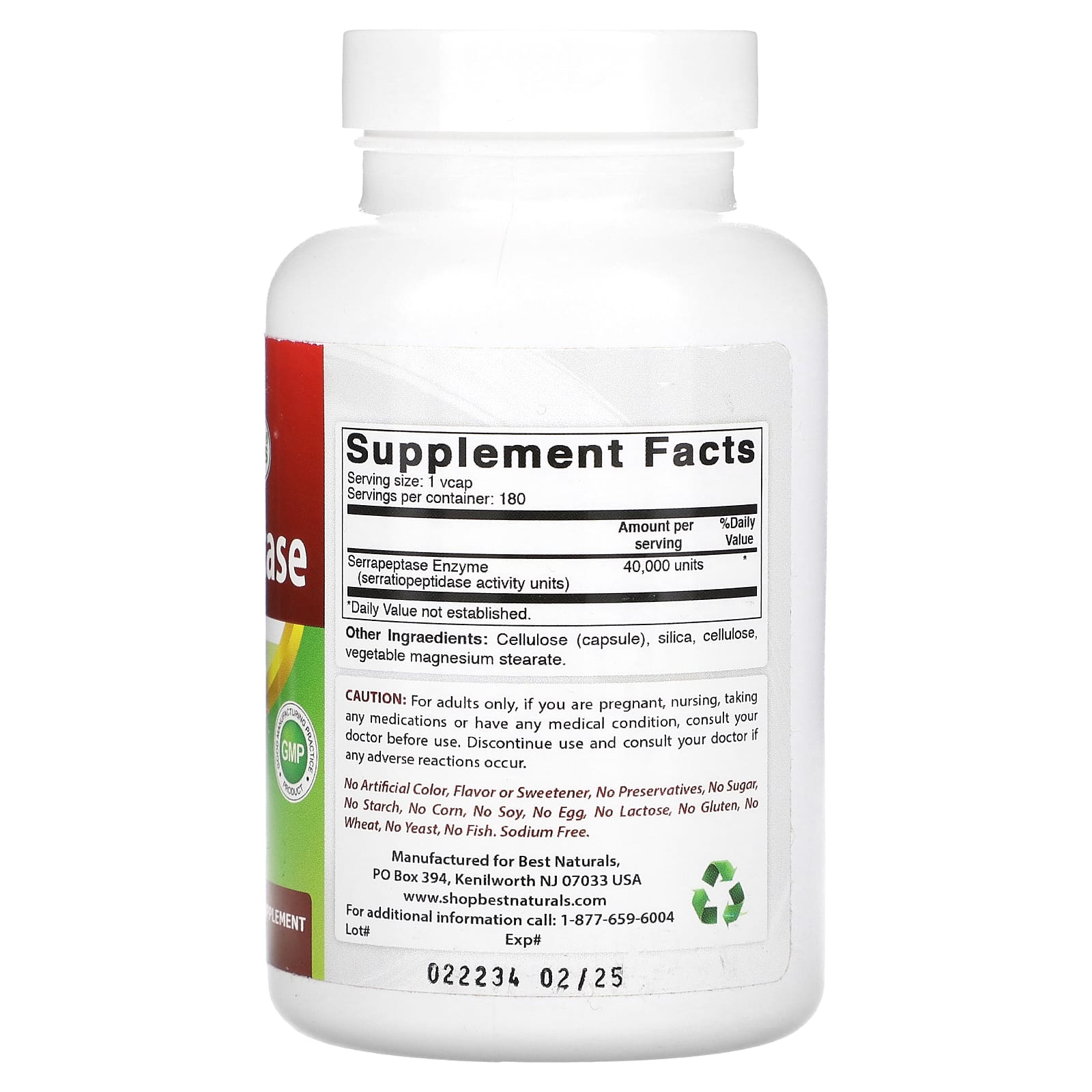 Best Naturals Serrapeptase 40,000 SPUs for Pain & Inflammation Relief - Image 2