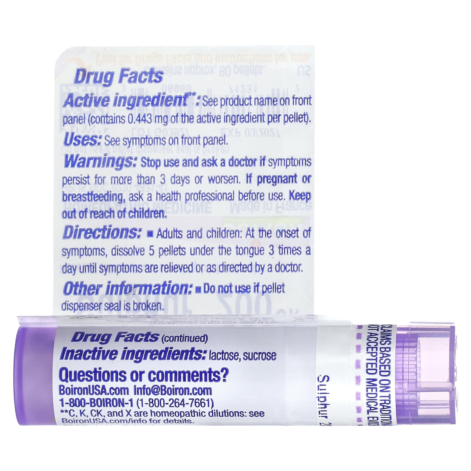 Sulphur Homeopathic Pellets for Skin Rash Relief | Boiron - Image 2