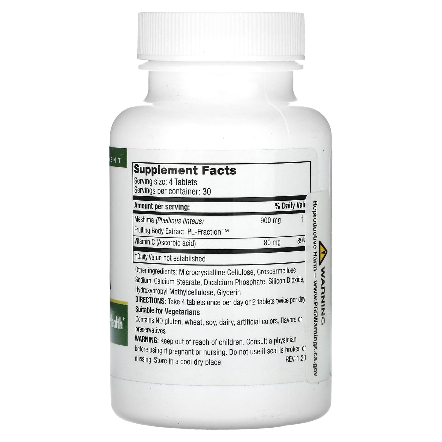 Mushroom Wisdom, Super Meshima, 120 Vegetarian Tablets - Image 2
