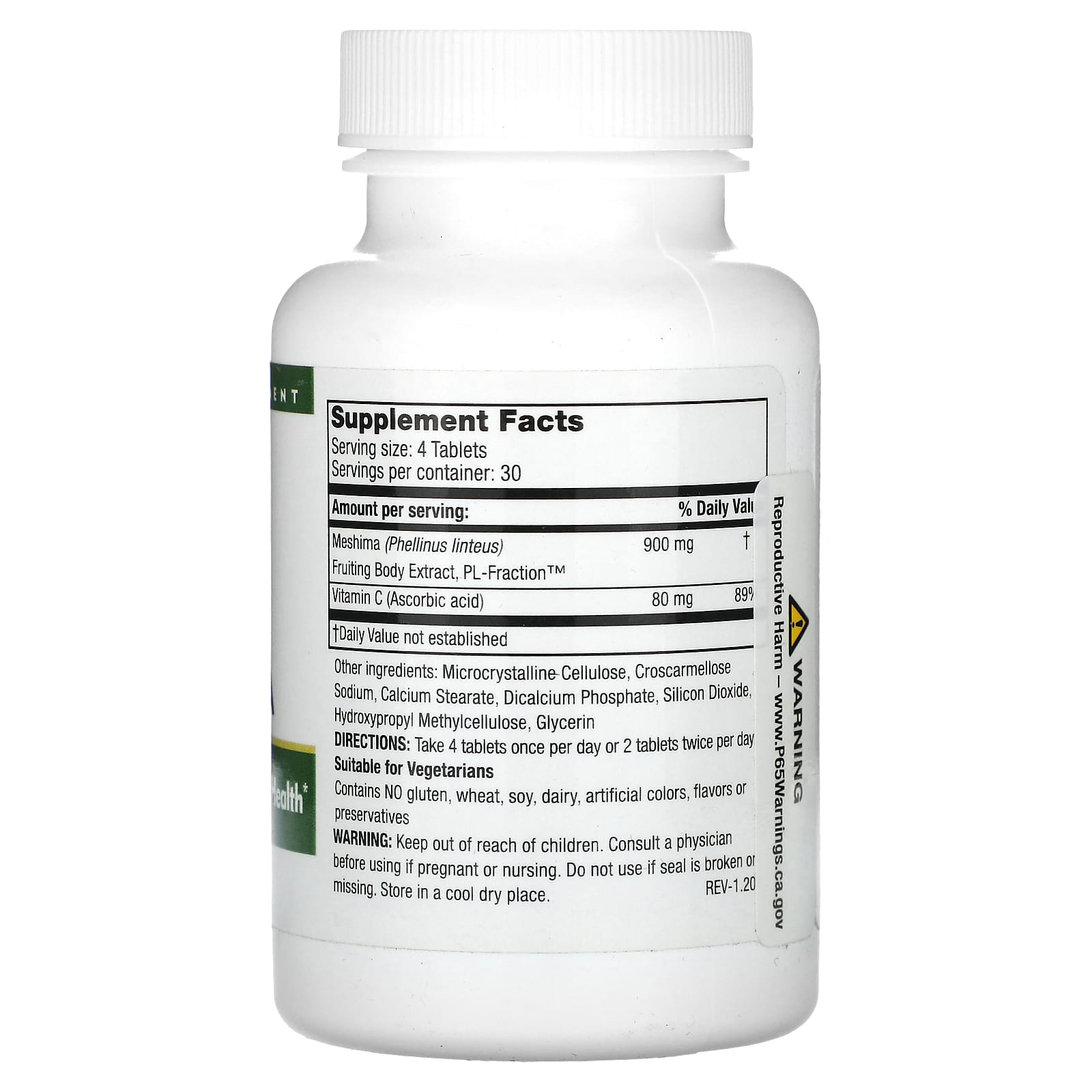 Mushroom Wisdom, Super Meshima, 120 Vegetarian Tablets - Image 2