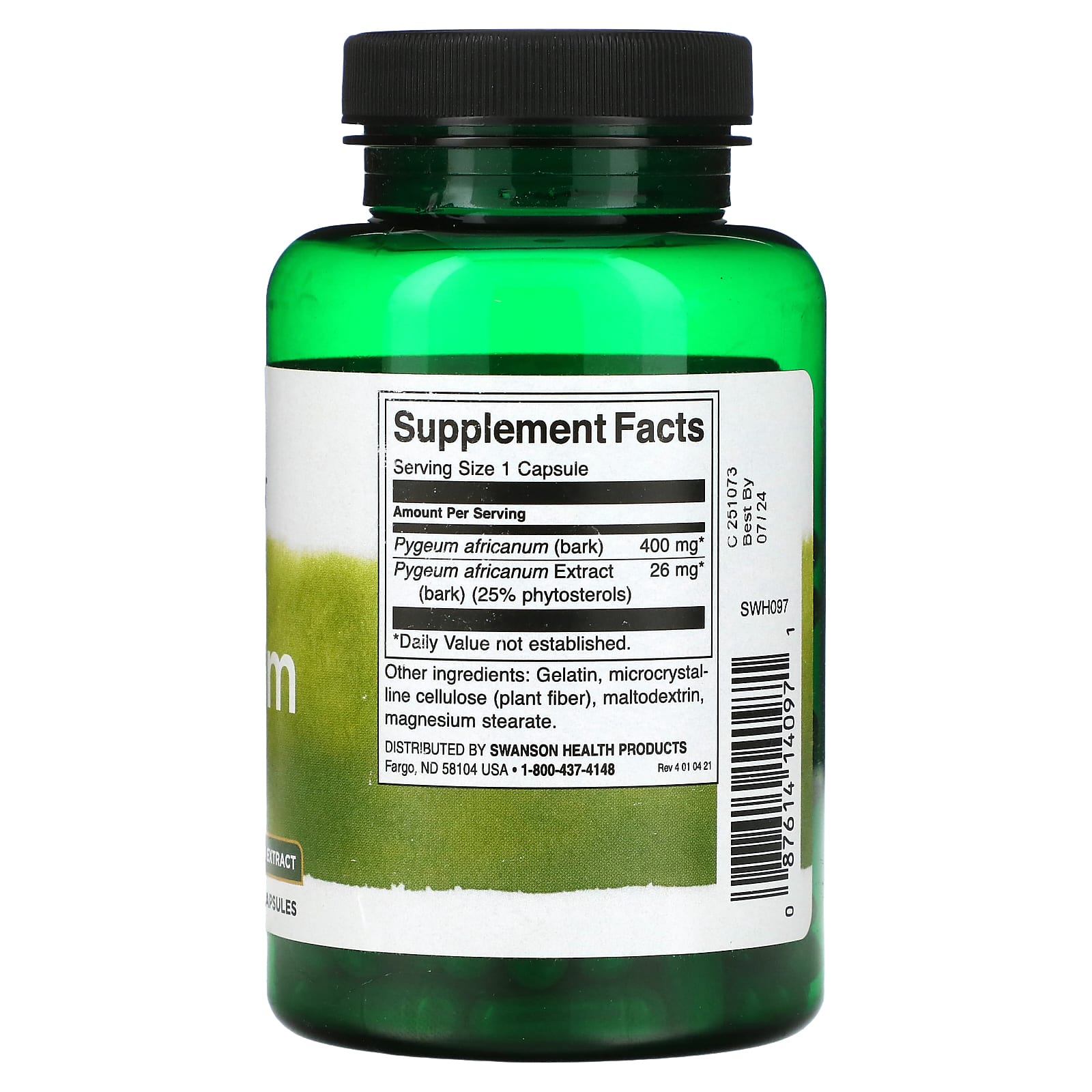 Swanson, Pygeum, 120 Capsules - Image 2