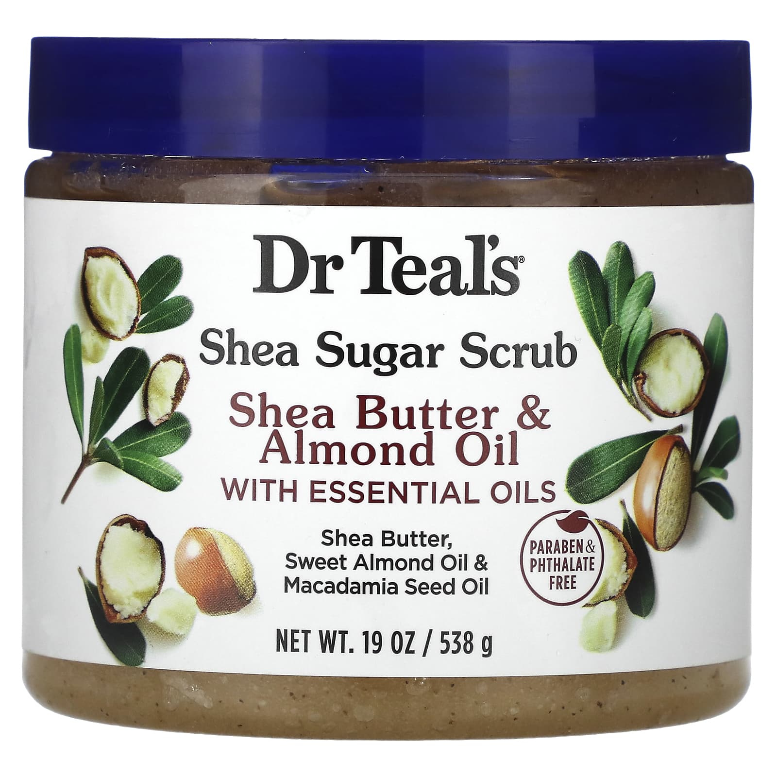 Dr. Teal's Shea Sugar Body Scrub, 19 oz - Exfoliates & Moisturizes Skin - Image 1