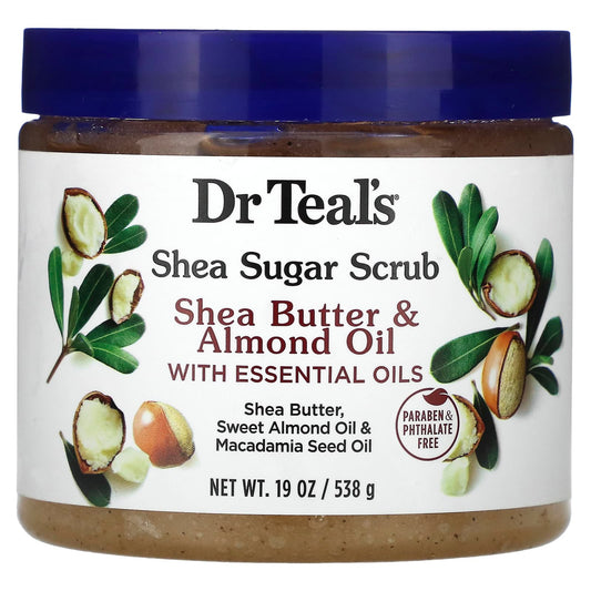 Dr. Teal's Shea Sugar Body Scrub, 19 oz - Exfoliates & Moisturizes Skin - Image 1
