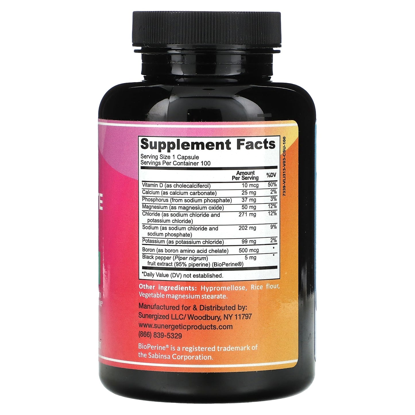 Sunergetic, Premium Electrolyte Formula, 100 Capsules - Image 2