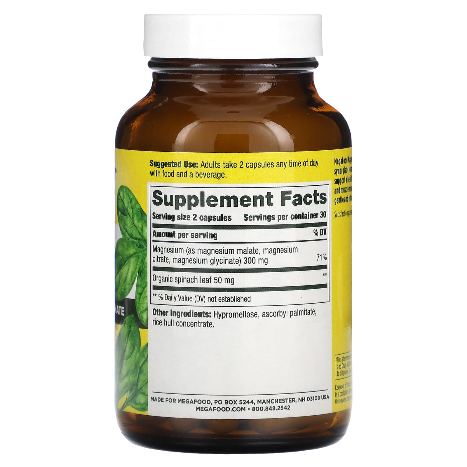 MegaFood, Magnesium, 60 Capsules - Image 2