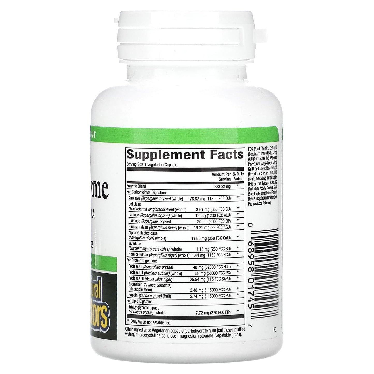 Natural Factors, High Potency Multi Enzyme, 60 Vegetarian Capsules - Image 2