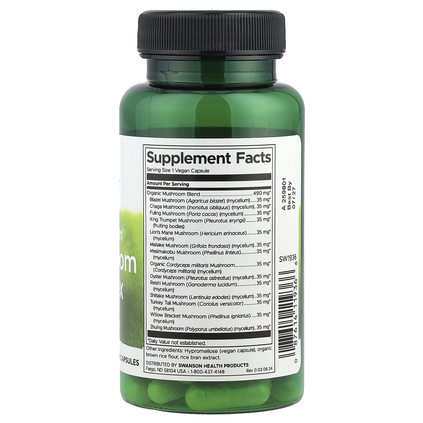 Swanson, Full Spectrum®, 14 Mushroom Complex , 60 Vegan Capsules - Image 2