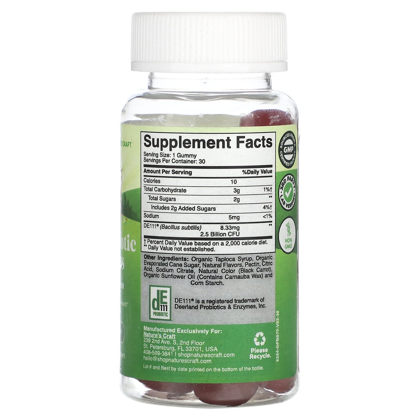 Nature's Craft, Kids Probiotic Gummies, Strawberry, 8.33 mg (2.5 Billion CFU), 30 Gummies - Image 2