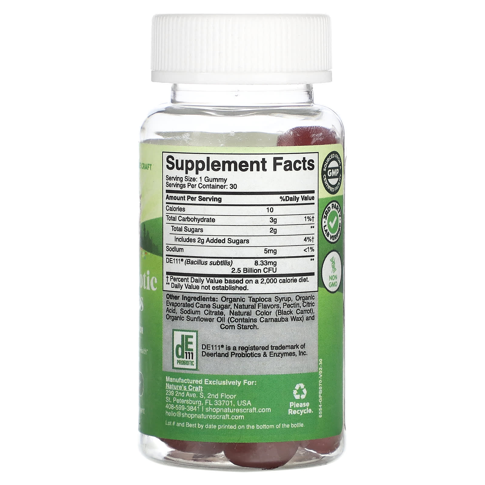 Nature's Craft, Kids Probiotic Gummies, Strawberry, 8.33 mg (2.5 Billion CFU), 30 Gummies - Image 2