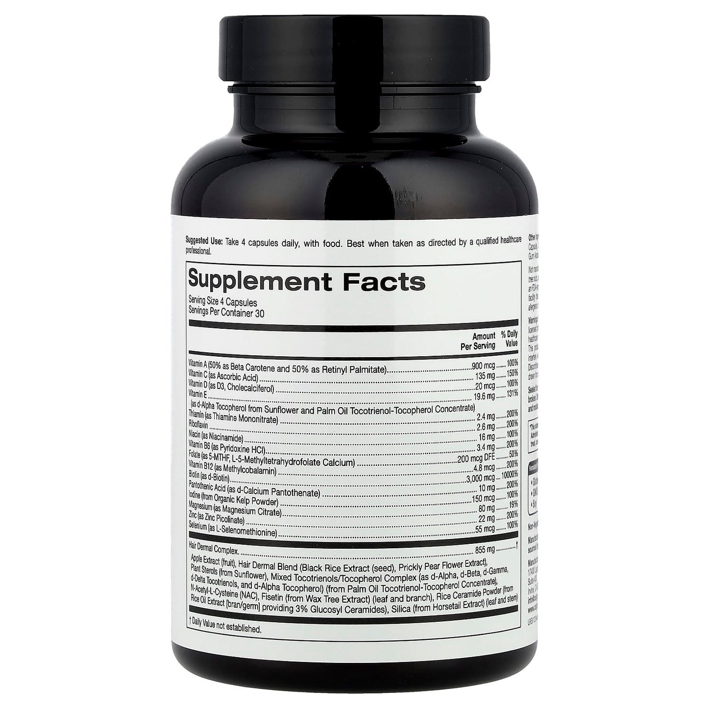 Women's Hair Multivitamin by California Gold Nutrition - 120 Veggie Capsules - Image 2
