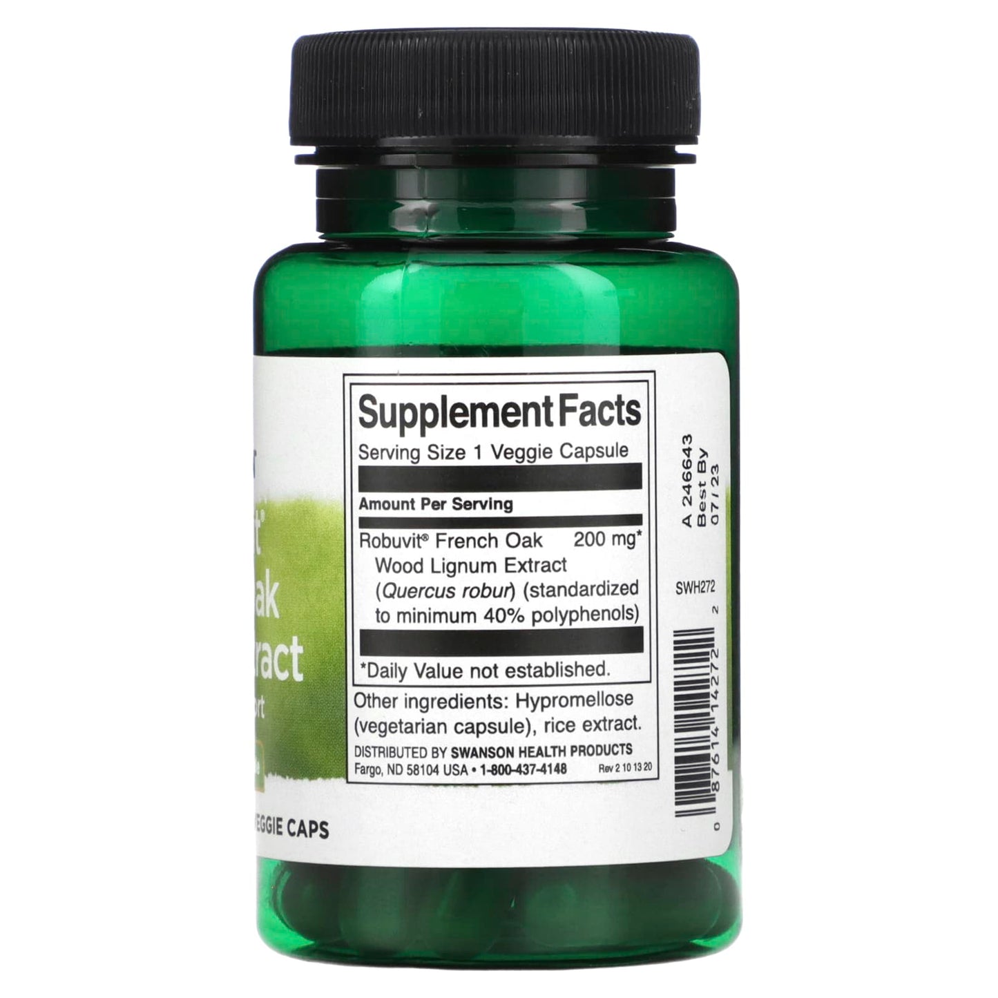 Swanson, Robuvit French Oak Wood Extract, 200 mg, 30 Veggie Caps - Image 2